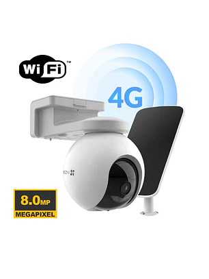 Cámara de Seguridad 4K 8MP PT EZVIZ EB8 4G/WIFI Exterior con Panel Solar