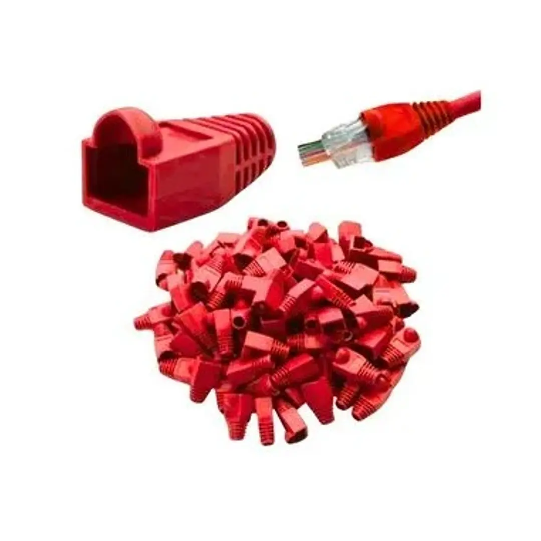 Capucha para Conector Plug RJ45 Paquete 100 unidades - Rojo 1