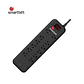 SUPRESOR DE PICOS SMARTBITT SBSS-B12-5U CON 12 TOMAS + 4 USB TIPO-A 5V 2.4A + 1 USB-C NEGRO - Miniatura 1