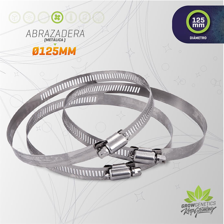 Abrazadera Metálica Grow Genetics (100 - 125 - 150 mm) 2