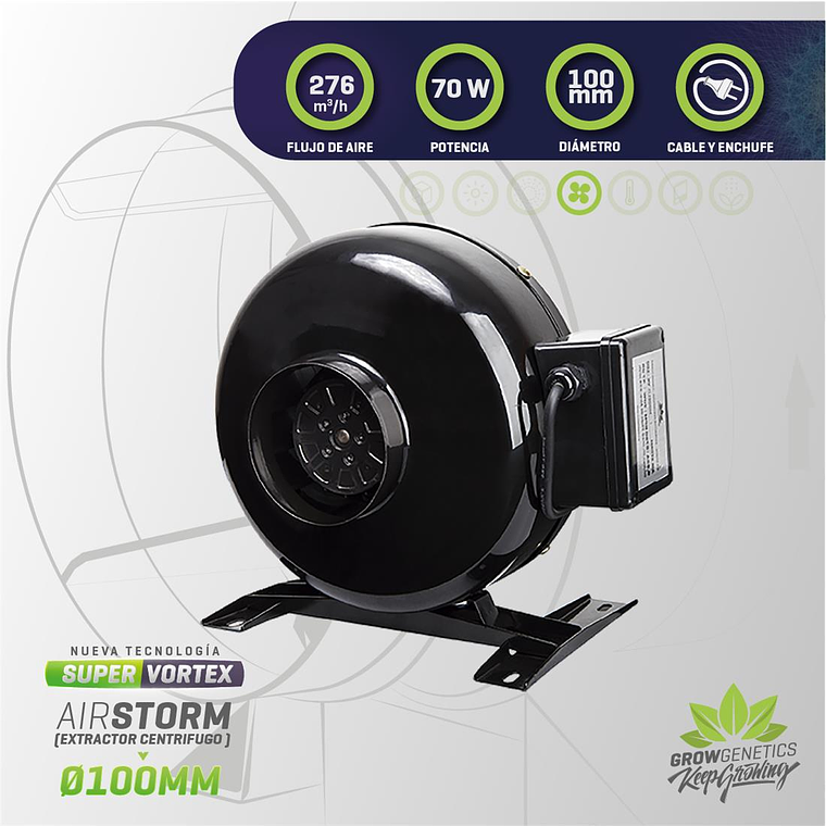 Extractor Centrífugo Grow Genetics (100mm) 1