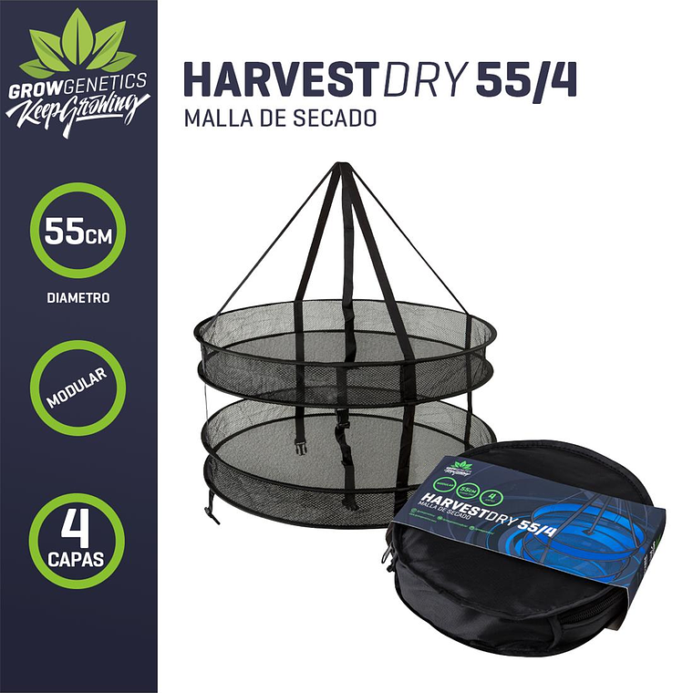 Malla Secado DryHarverst Grow Genetics  4 Niveles (55cm) 1