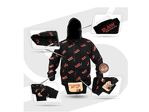 Polerón Hoodie con Bolsillos Secretos RAW (L - XL - XXL) Original 