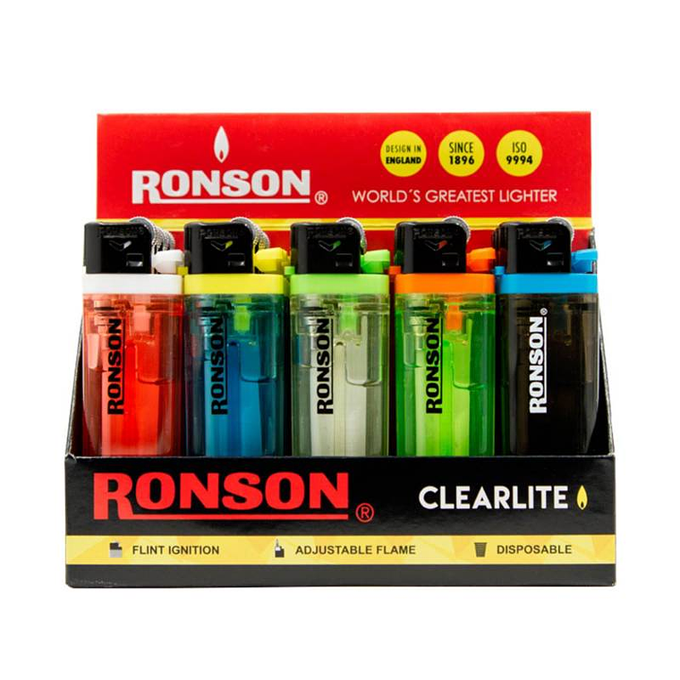 Encendedor Transparente Ronson (x1 - x10 - x20) 1