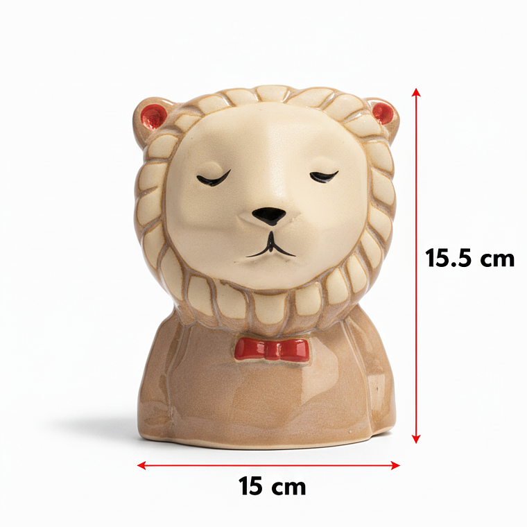 Florero Diseño Leon Estilo Vintage y Temático 1