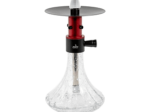 Qatir Hookah Veno Color Rojo Premium Acero Inoxidable Agni 