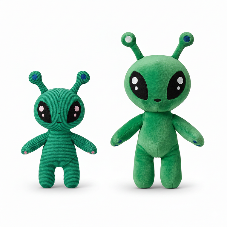 Peluche Alien Verde Aftonsparv (Mini y Grande) 1