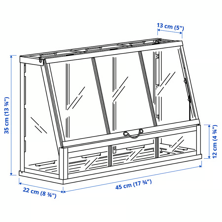 Invernadero Blanco Mini Propagador Åkerbär (47x25 cm) 3