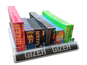 Exhibidor Acrílico 6 Rieles Dispensador Tienda Gizeh (productos incluidos)