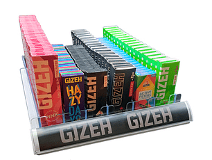 Exhibidor Acrílico 6 Rieles Dispensador Tienda Gizeh (productos incluidos)