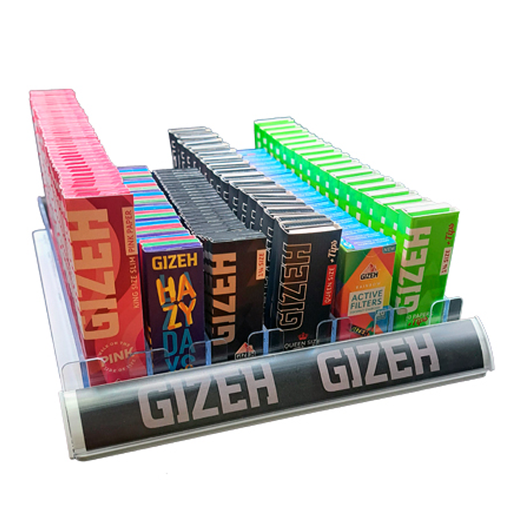 Exhibidor Acrílico 6 Rieles Dispensador Tienda Gizeh (productos incluidos) 1