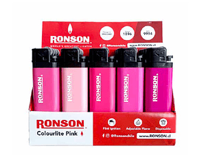 Encendedor Pink Rosado Sólido Ronson  (x1 - x10 - x20)