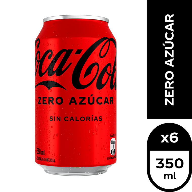 Bebida Coca Cola Lata Andina 350 ml (Original - Zero Azúcar) 5
