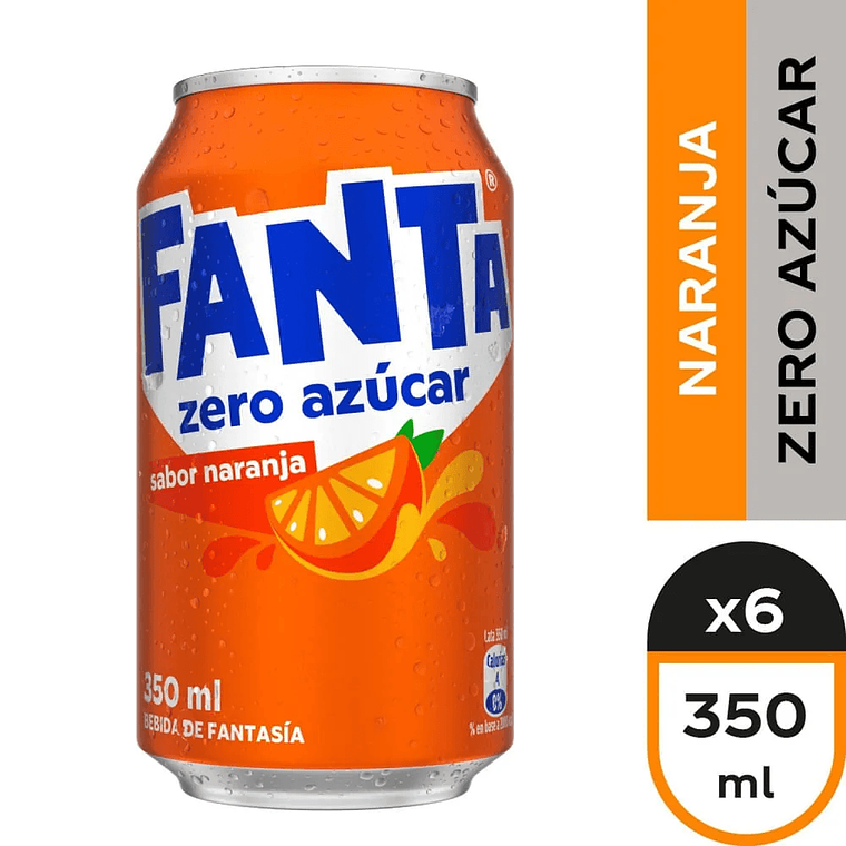 Bebida Fanta Lata Andina 350 ml (Original - Zero Azúcar) 5