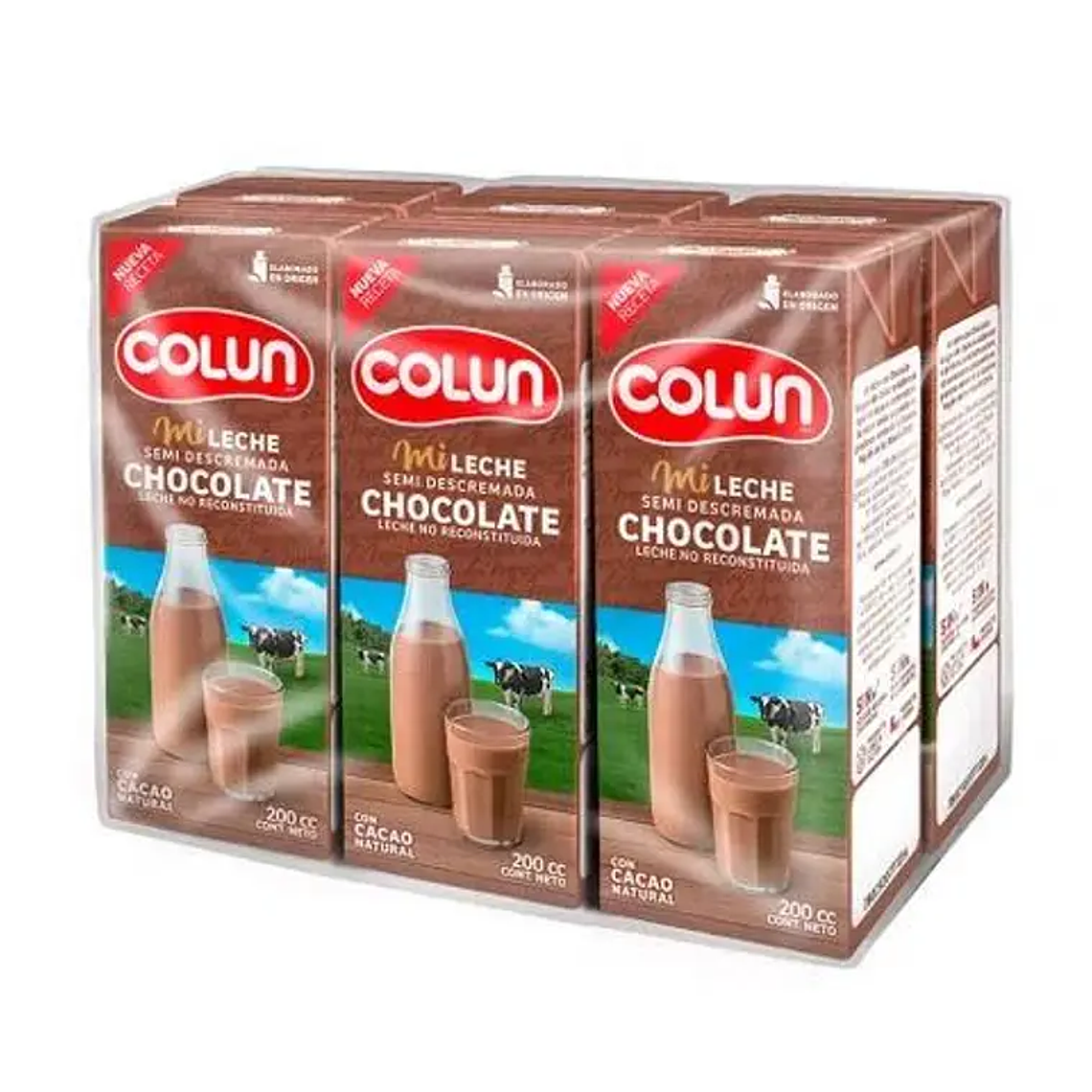 Leche Colun Semi Descremada Chocolate 200 ml (x1 - x6 - x24) 1