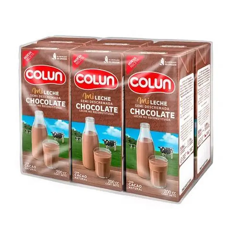 Leche Colun Semi Descremada Chocolate 200 ml (x1 - x6 - x24) 1
