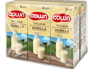 Leche Colun Semi Descremada Vainilla 200 ml (x1 - x6 - x24)