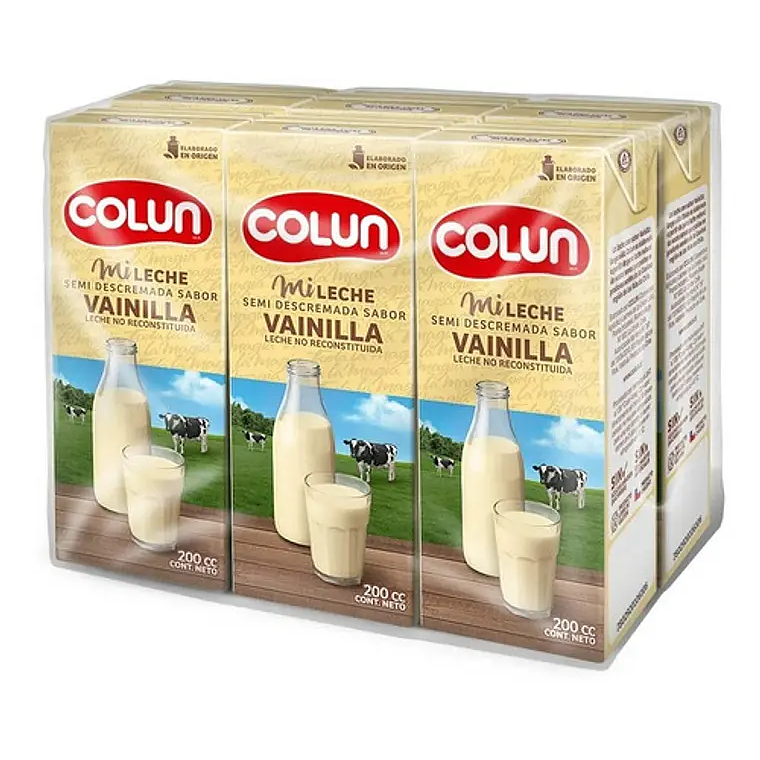 Leche Colun Semi Descremada Vainilla 200 ml (x1 - x6 - x24) 1