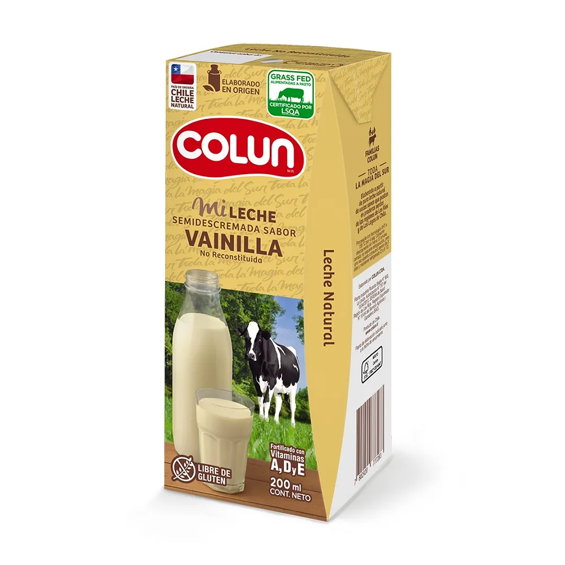 Leche Colun Semi Descremada Vainilla 200 ml (x1 - x6 - x24) 2