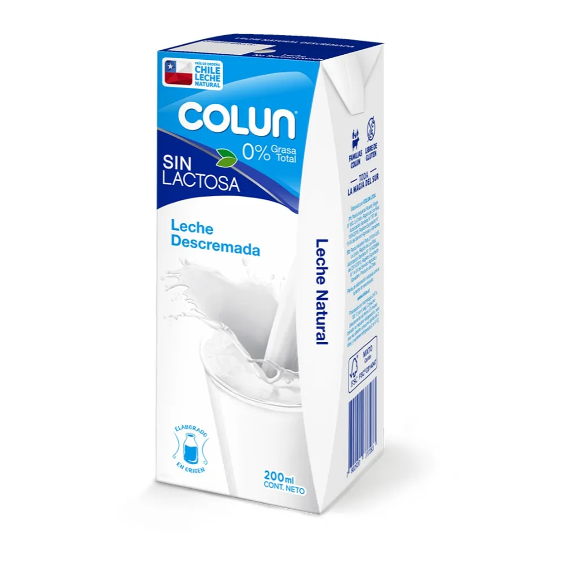 Leche Colun Descremada Sin Lactosa 200 ml (x1 - x6 - x24) 2
