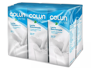 Leche Colun Descremada Sin Lactosa 200 ml (x1 - x6 - x24)