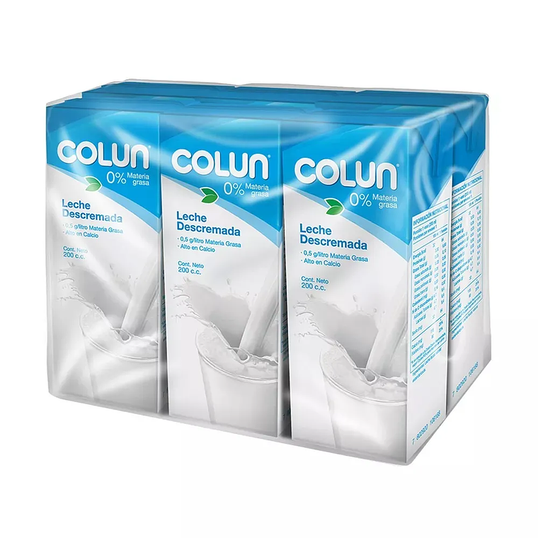 Leche Colun Descremada Sin Lactosa 200 ml (x1 - x6 - x24) 1