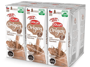 Leche Colun Semi Descremada Chocolate Origen 200 ml (x1 - x6 - x24)