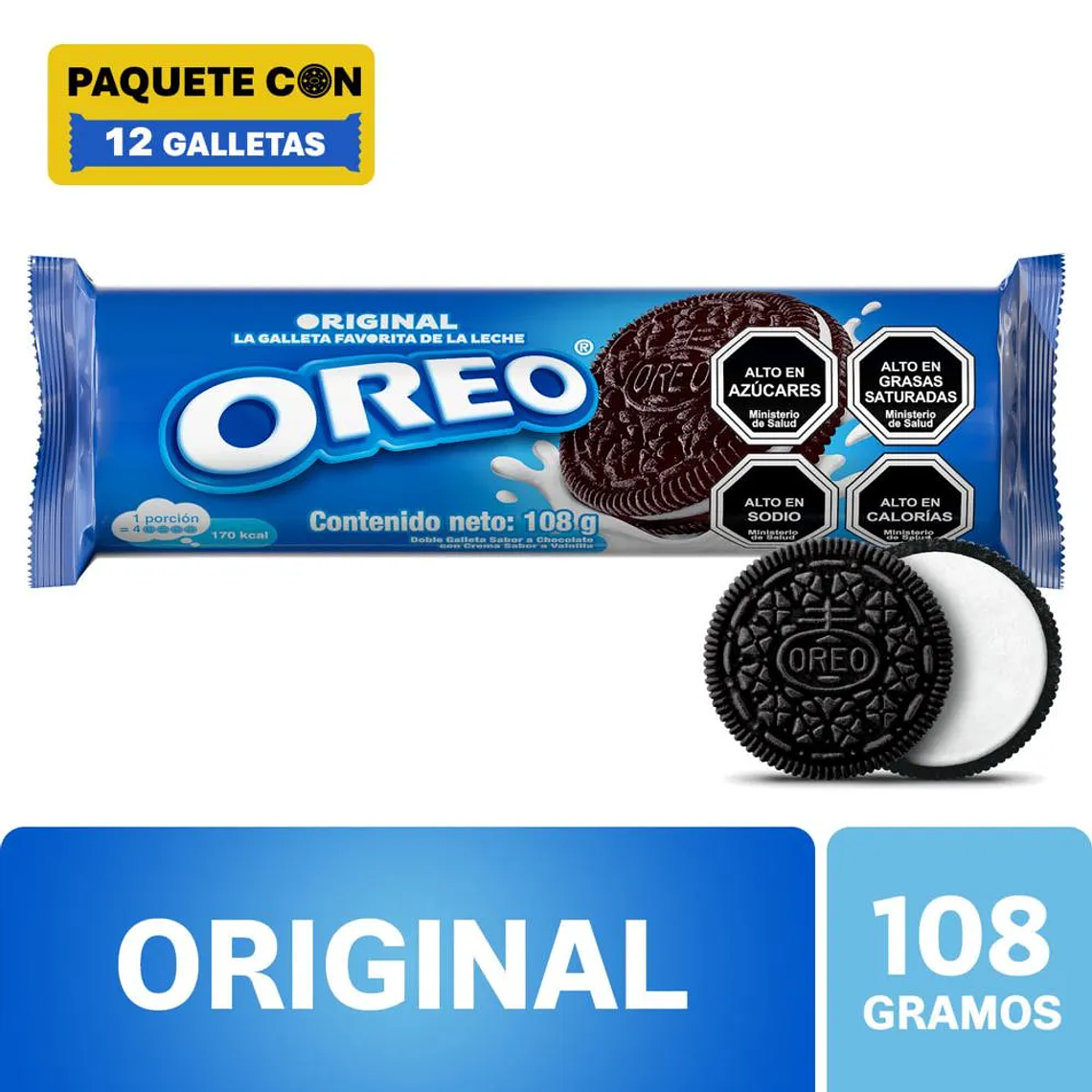 Galletas Oreo Clásica Original 108g  1