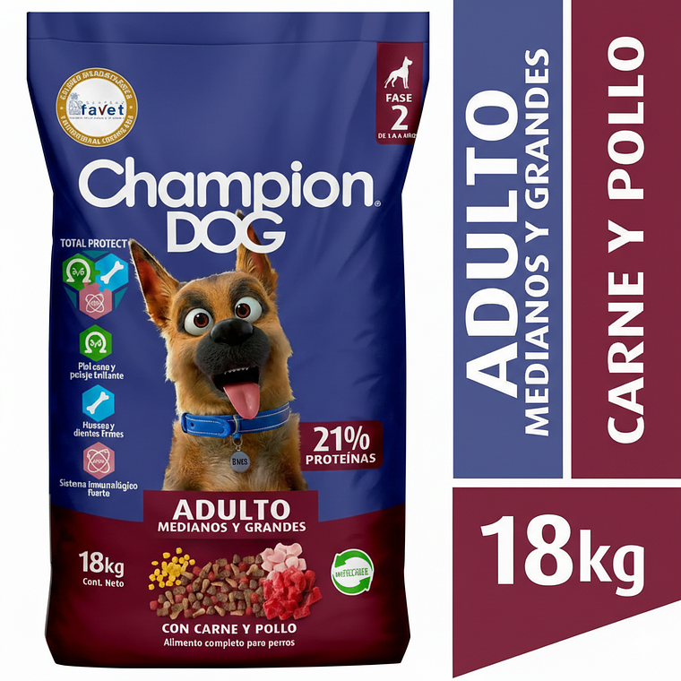 Alimento Champion Dog Perro Adulto (18kg) 1