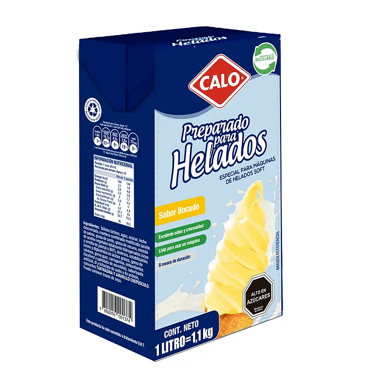 Preparado Helados Soft Calo Bocado/Vainilla (1L - 12L) 1