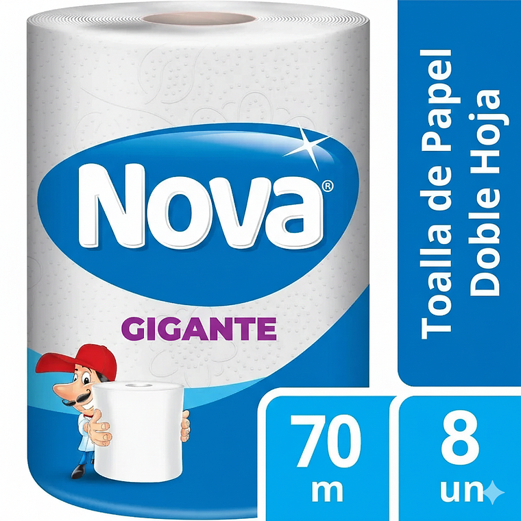 Toalla de Papel Nova Ultra Gigante 70m (x1 - x8) 2