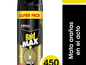 Insecticida Raid Max Mata Arañas Sin Olor 450cc