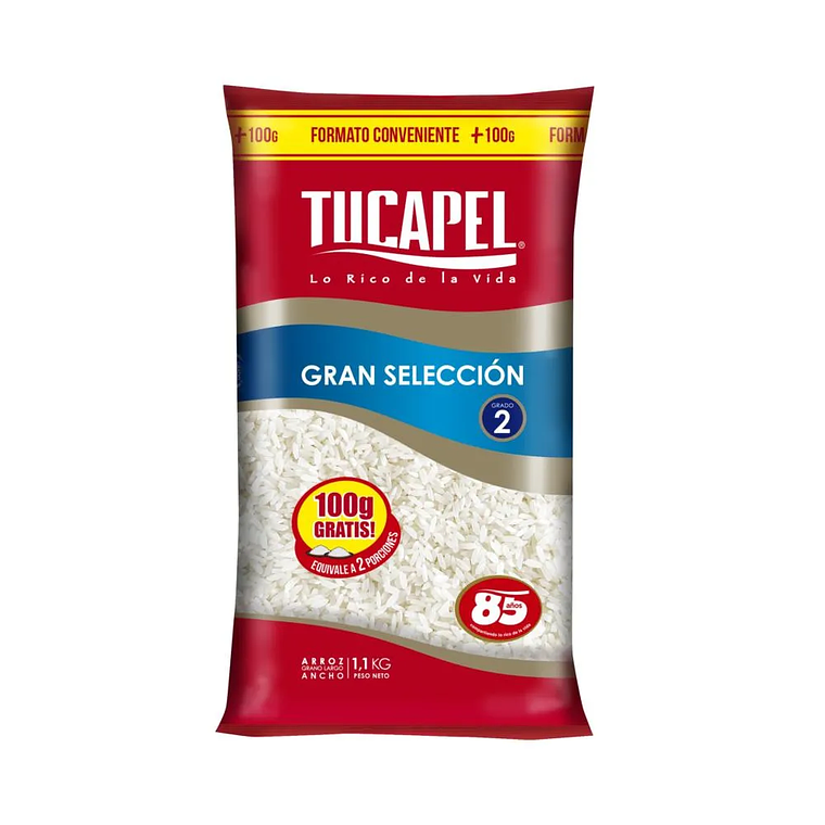 Arroz Grado 2 Largo Ancho Tucapel 1.1 Kg (x1 - x10 kg) 1