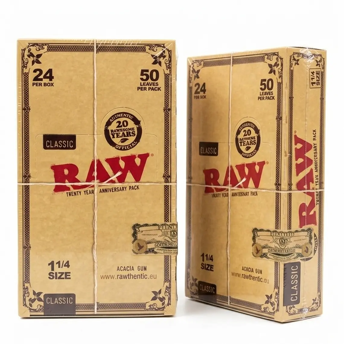 Papelillos 1 1/4 Raw (x1 - x25) 1