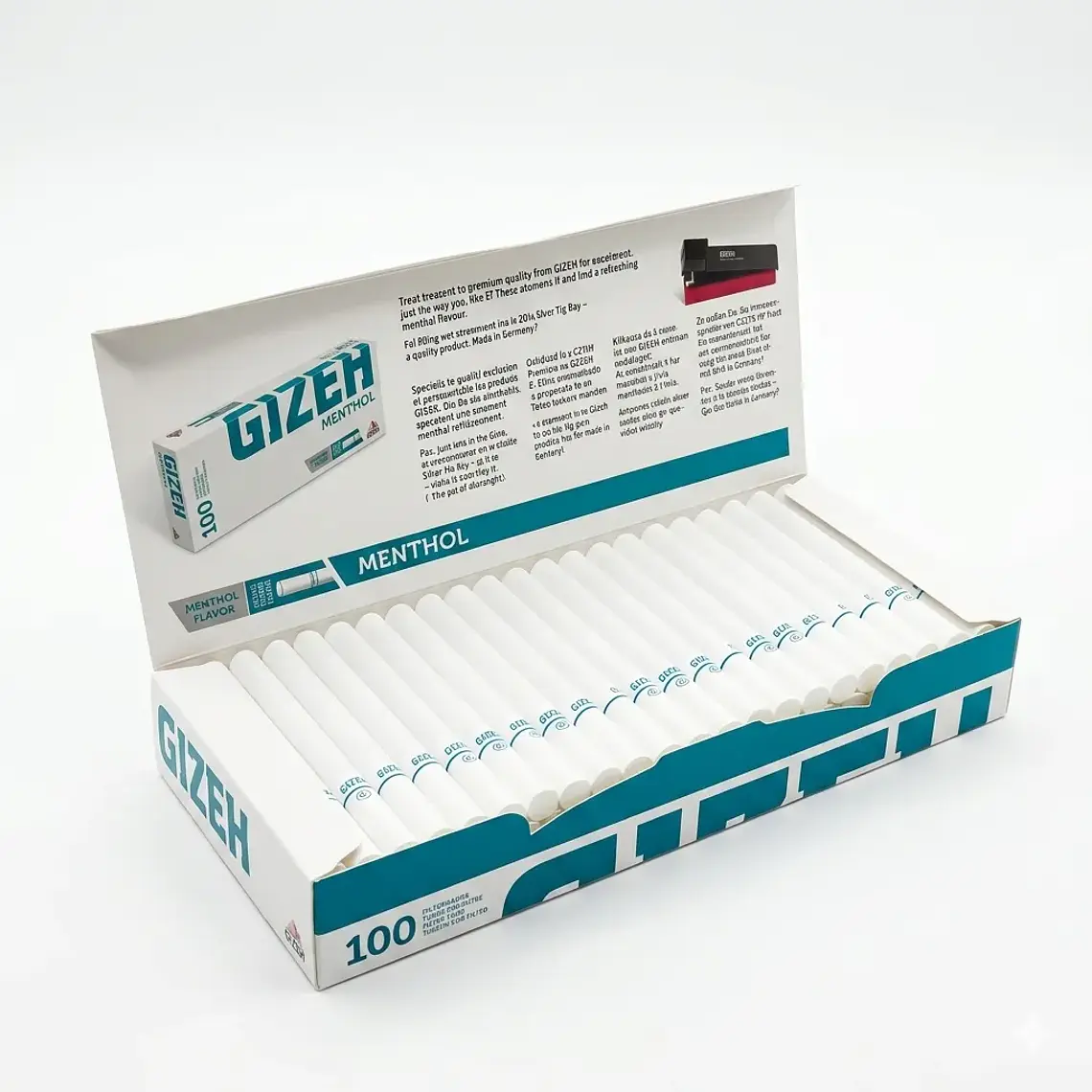 Tubos Filtros/Boquillas/Tips + Papel Mentolados Gizeh (x1 - x10) 2