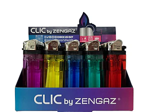 Encendedor Clic Transparente Zengaz (x1 - x10 - x20)
