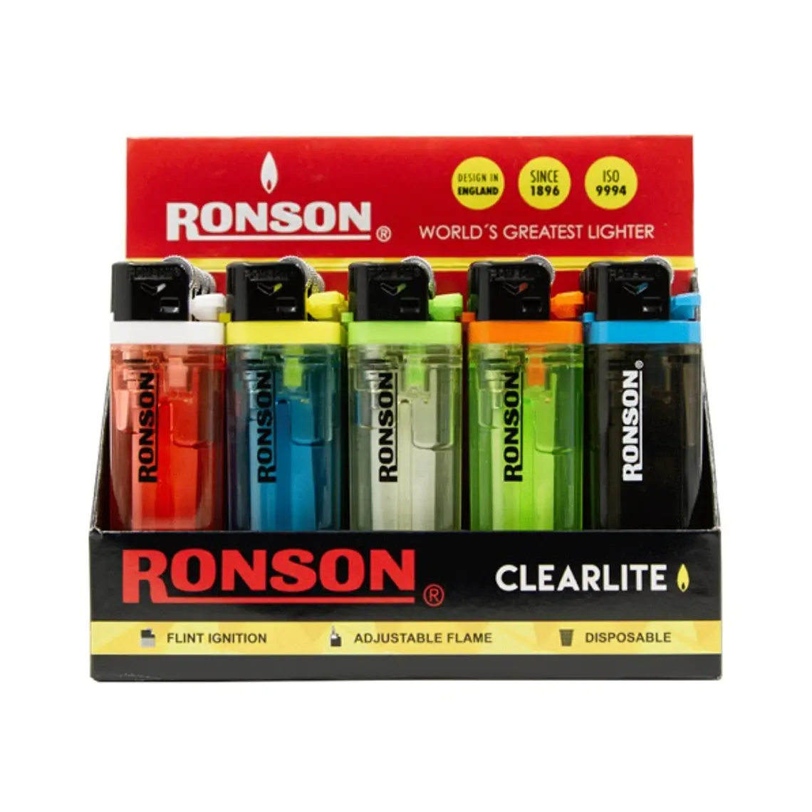 Encendedor Transparente Ronson (x1 - x10 - x20) 1