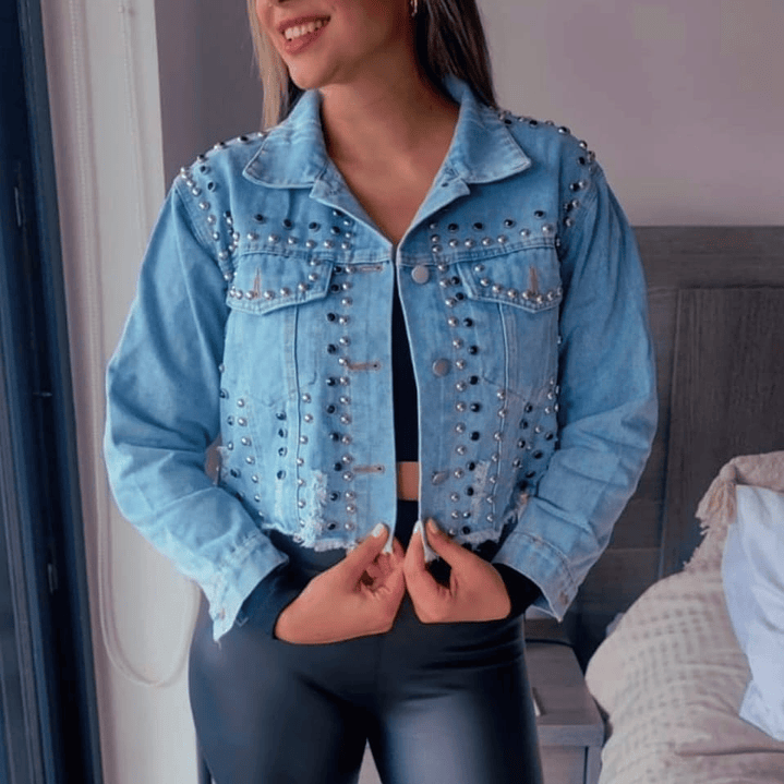 Chaqueta jeans tachas 1