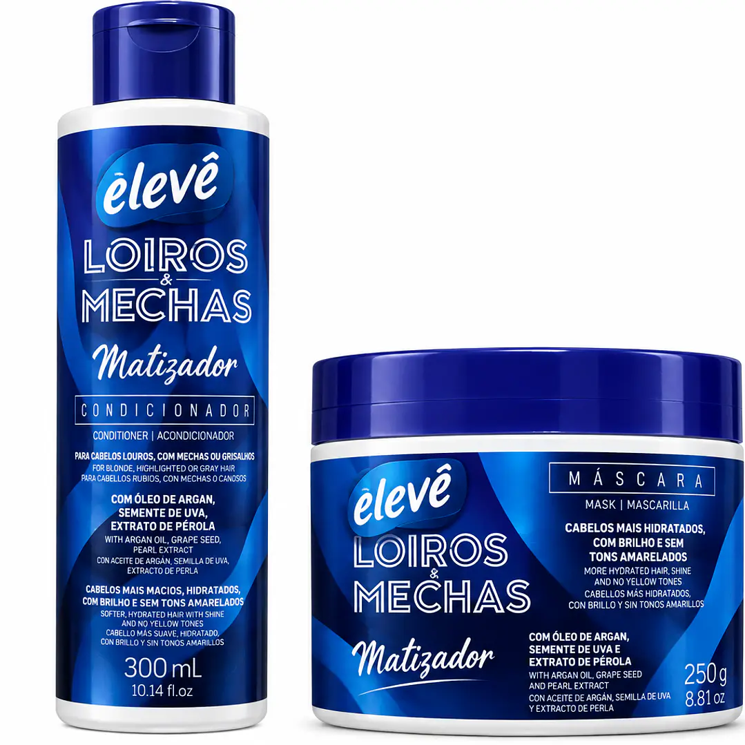 Kit Elevé Loiros & Mechas Matizador – Condicionador + Máscara 1