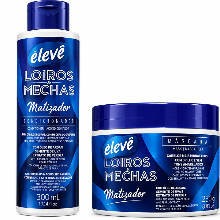 Kit Elevé Loiros & Mechas Matizador – Condicionador + Máscara 1