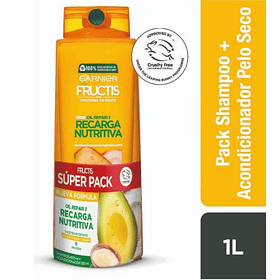 Pack Shampoo + Acondicionador Fructis Recarga Nutritiva 1lt