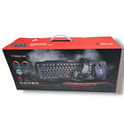 Combo Teclado + Mouse + Audífonos + Mousepad Gamer Xtrike 7