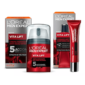 Pack Loreal Hombre Anti Edad Cuidado Rostro Y Ojos Men Expert