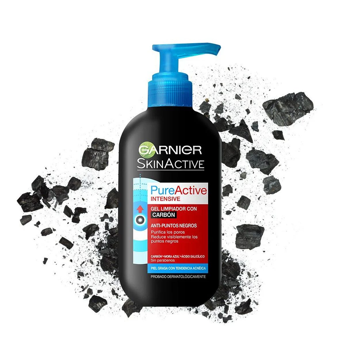 Gel Limpiador con Carbon SkinActive Garnier 2