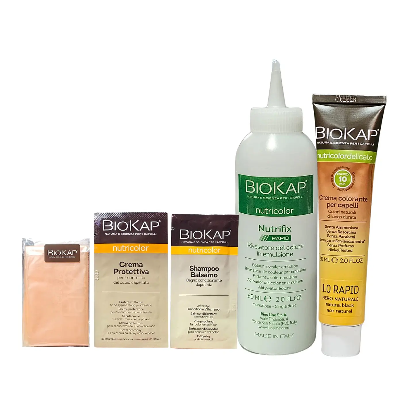 Tintura para el Cabello  1.0 Negro Natural BioKap 3