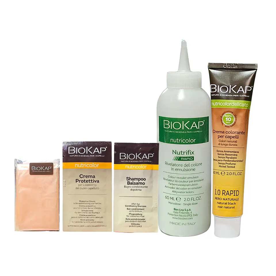 Tintura para el Cabello  1.0 Negro Natural BioKap 3