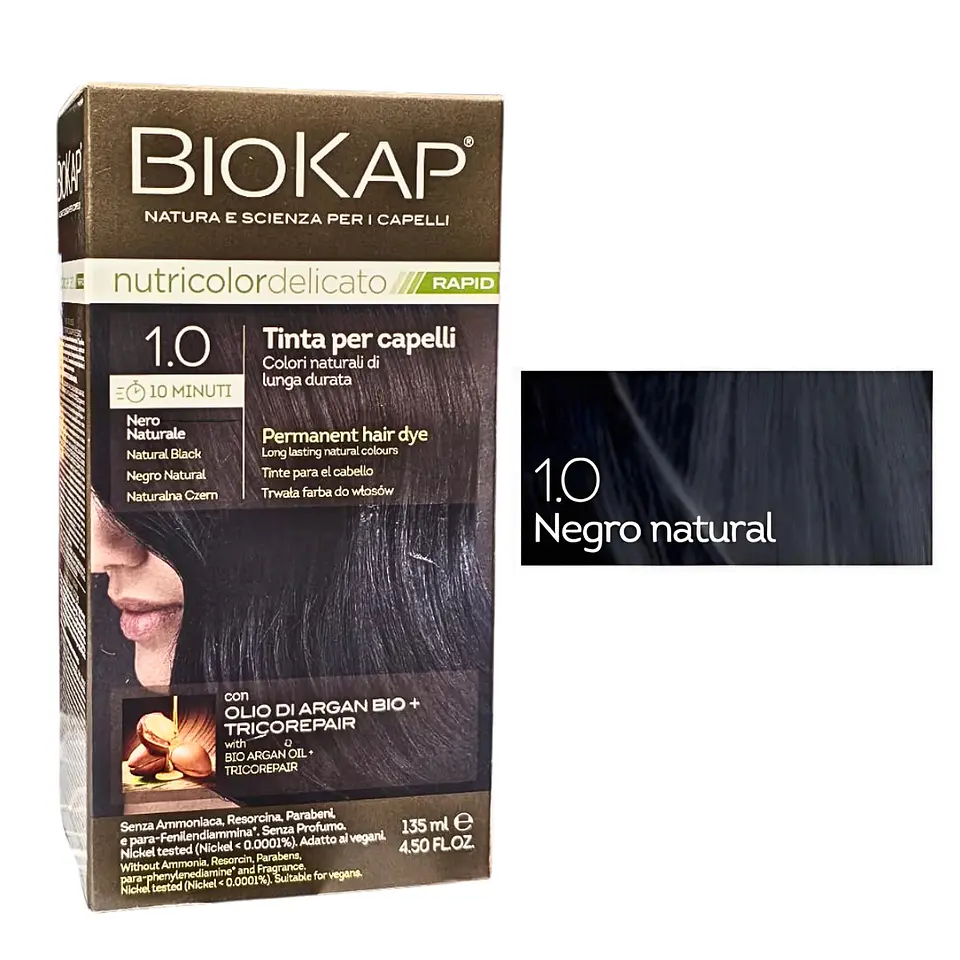 Tintura para el Cabello  1.0 Negro Natural BioKap 1