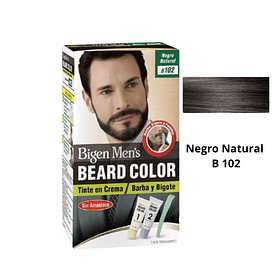 Tinte En Crema Para Barba y Bigote Bigen Men's Beard color Negro Natural