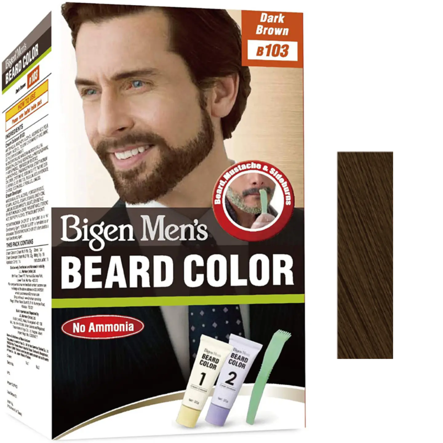 Tinte En Crema Para Barba y Bigote Beard Castaño Oscuro 1