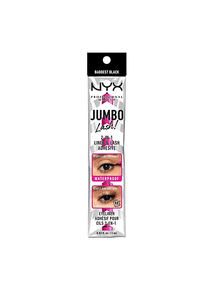 Delineador De Ojos Y Adhesivo De Pestanas Jumbo Lash 2en1 